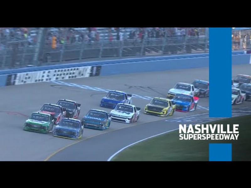 Final Lap Battle Determines The Winner At Nashville : Truck Series Extended Highlights