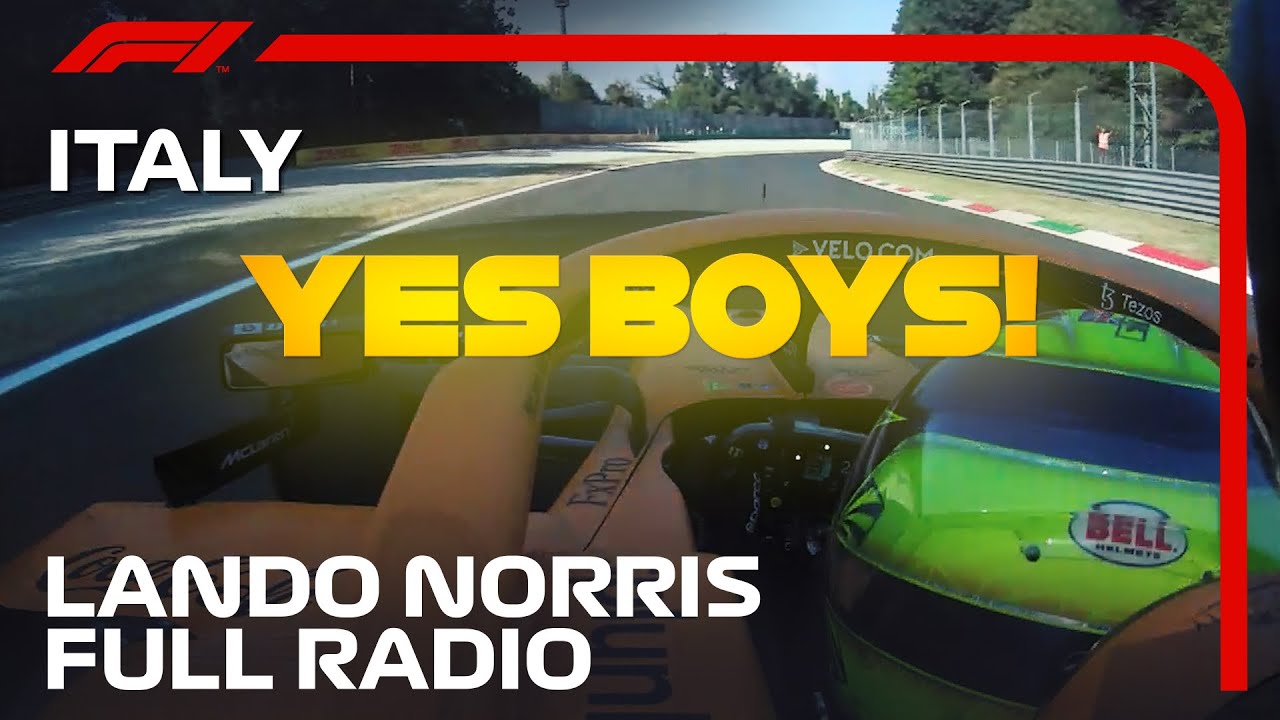 image 0 Lando Norris Cooldown Lap Radio : 2021 Italian Grand Prix