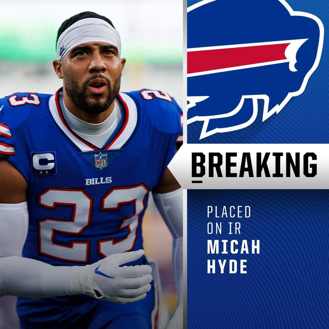 NFL - Bills S Micah Hyde (neck) to be placed on IR and is out for the season