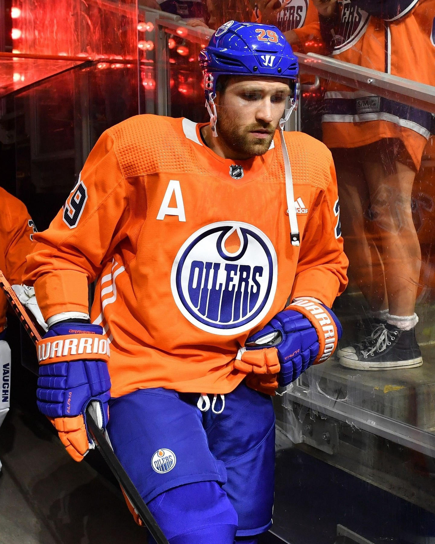 NHL - Tonight's preseason Battle of Alberta featured orange warmup jerseys in honor of National Day