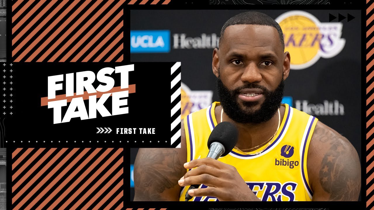 image 0 Reacting To Lebron James' Comments From Lakers Media Day On Vaccination : First Take