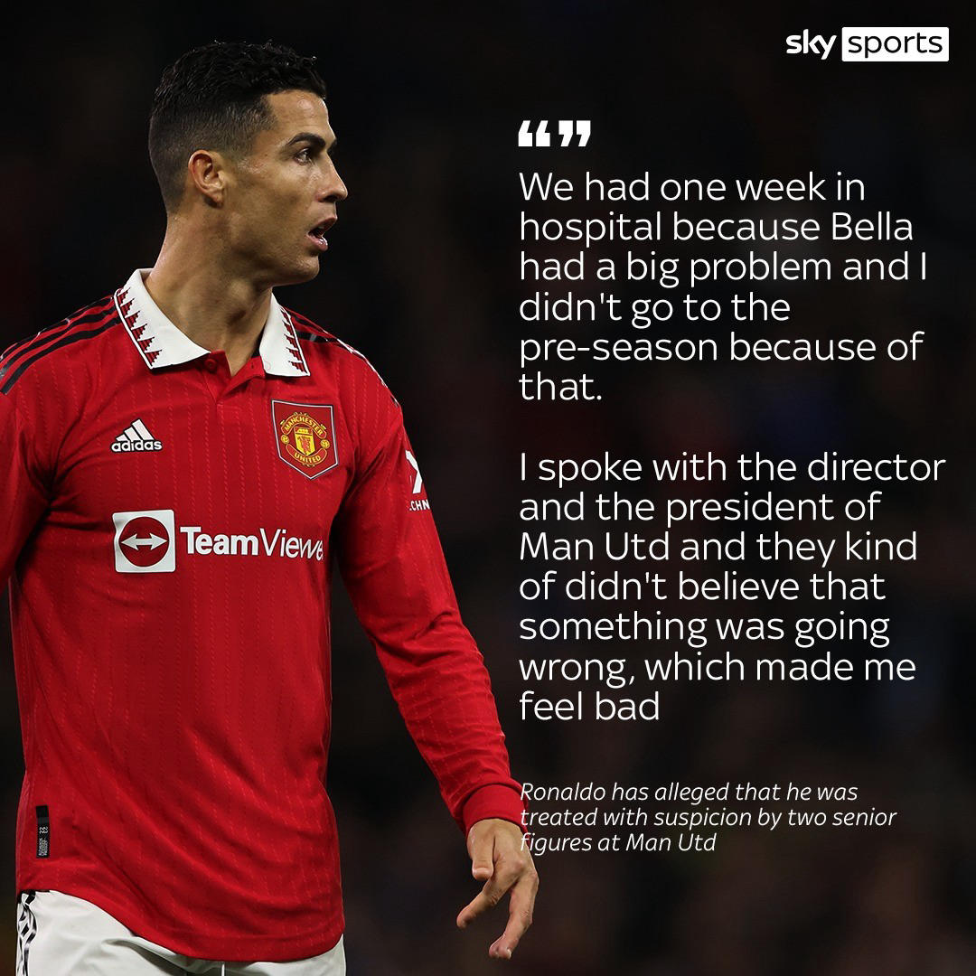 Sky Sports - In the latest teaser from his sit-down with Piers Morgan, Cristiano Ronaldo has claimed