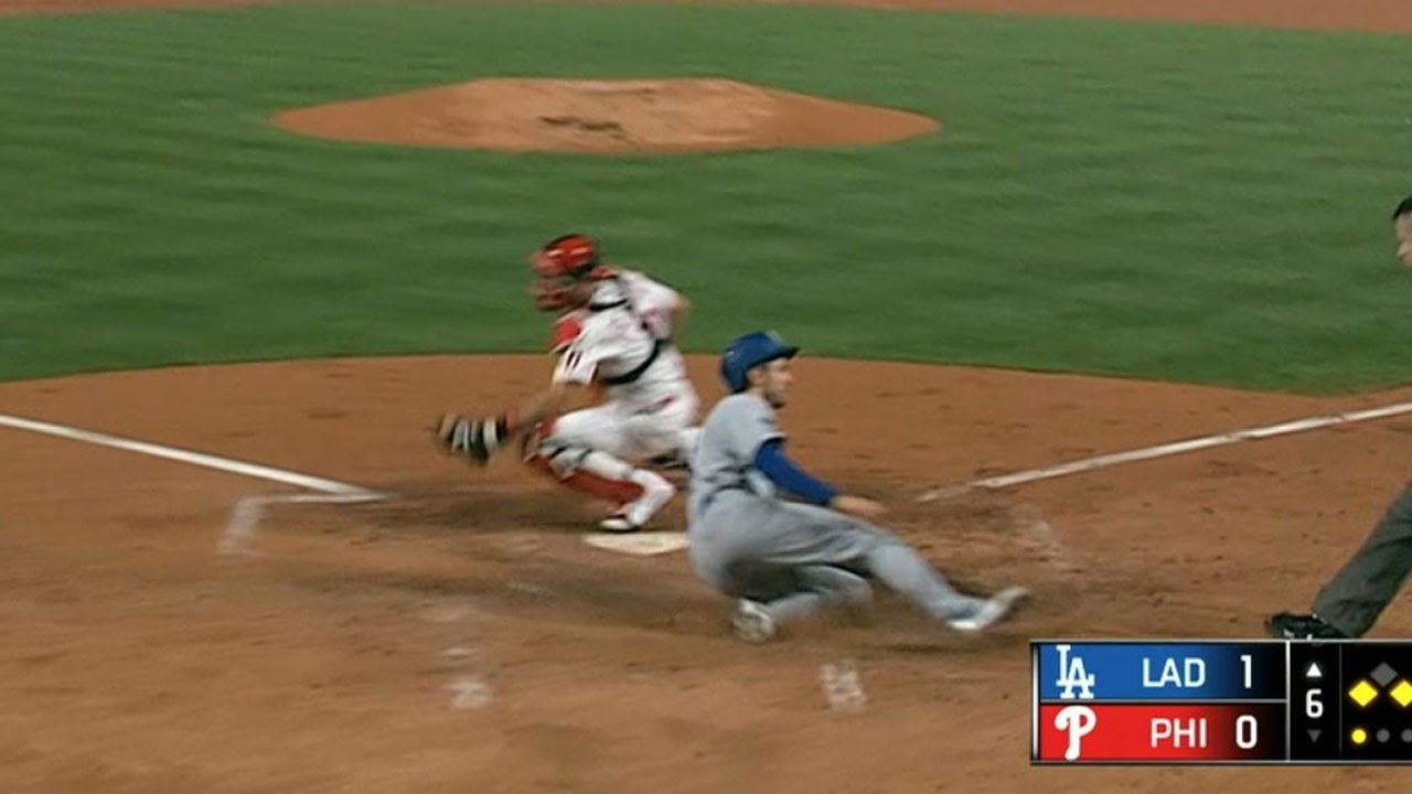 Smoothest Slide Of All-time?? Dodgers' Trea Turner Pulls Off The Smooth Slide While Scoring!