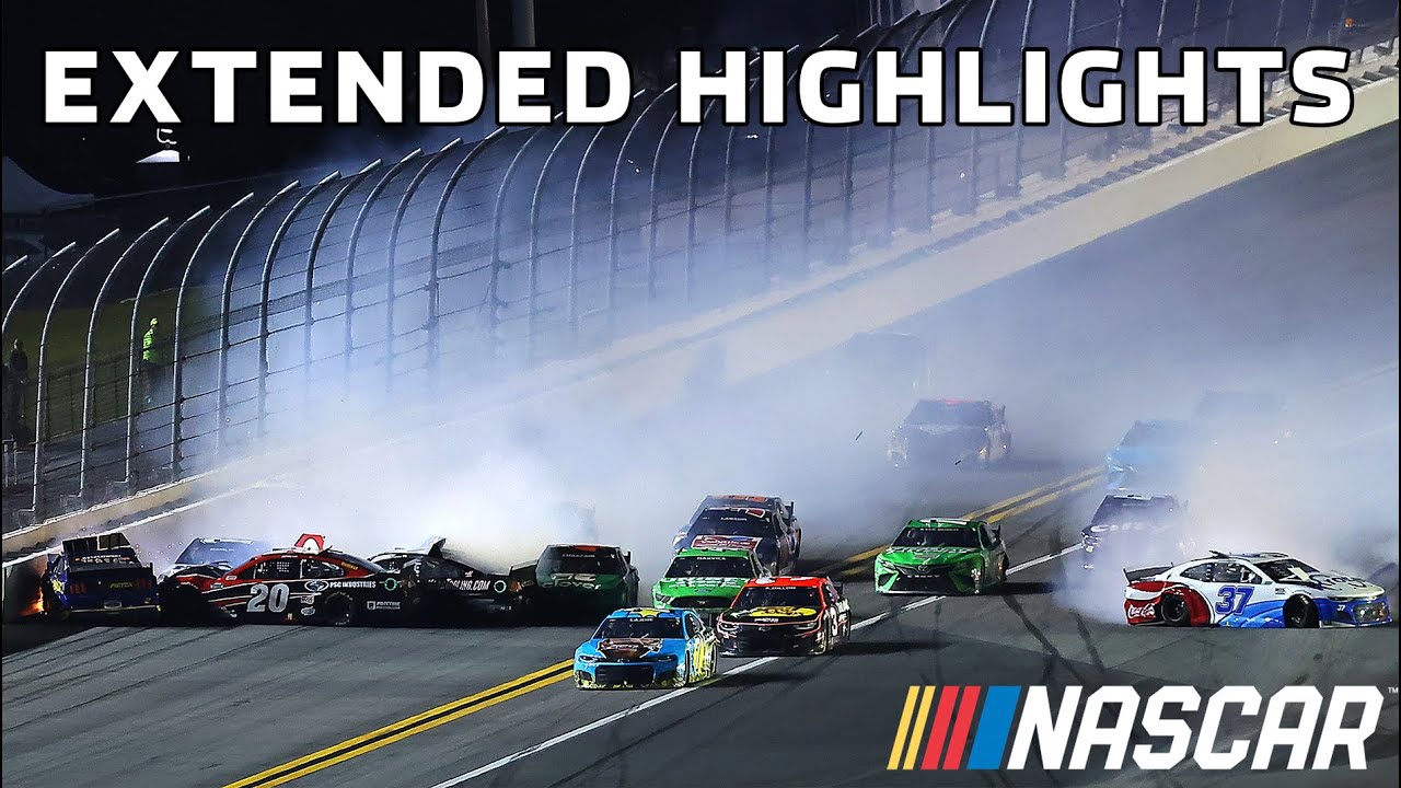 image 0 Wild Finish With Playoff Implications : Daytona International Speedway : Extended Highlights